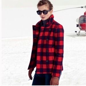 J.Crew | Red Buffalo Check
Peacoat | Jacket size 6